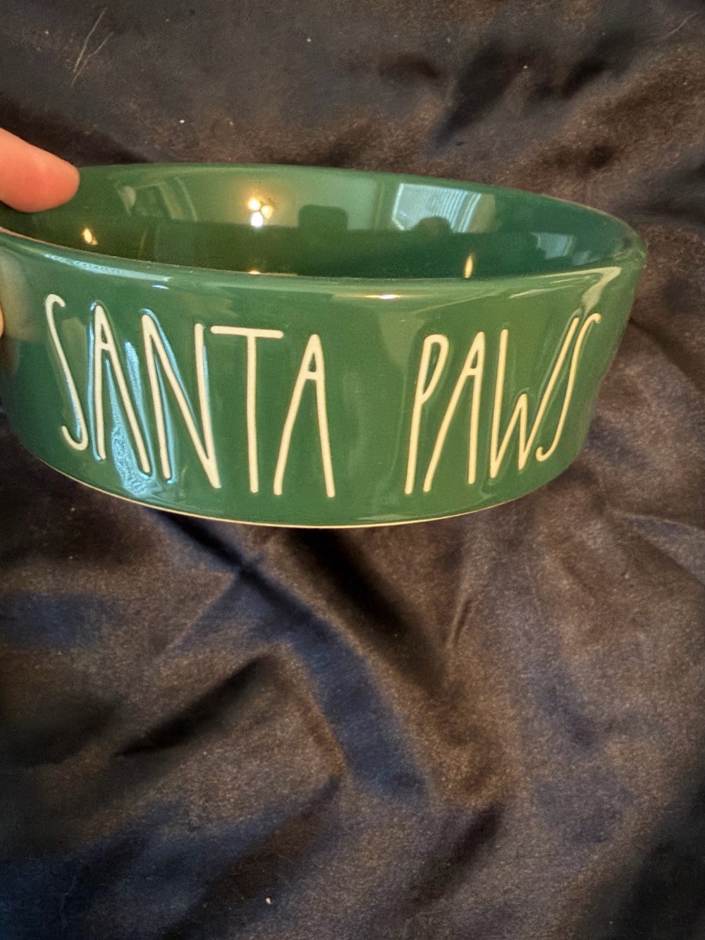 Rae Dunn “Santa Paws" Small Pet Bowl